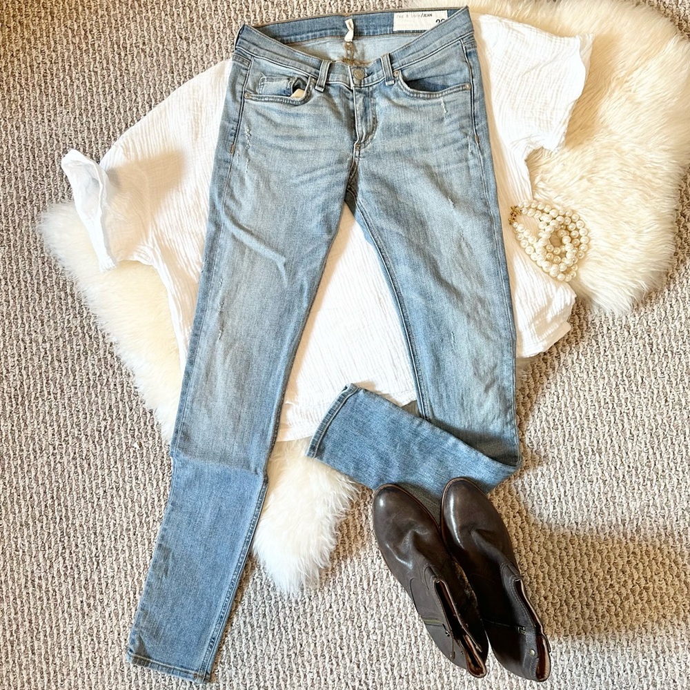 rag & bone Light Wash Skinny Jeans